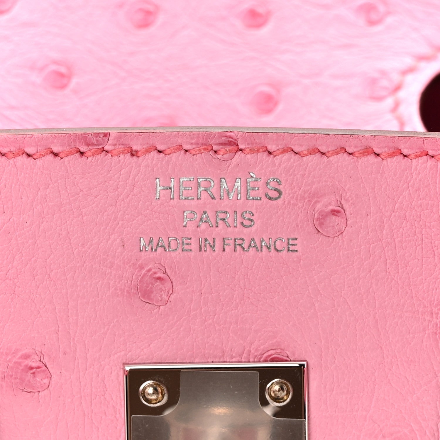 Hermes Boreal Ostrich Birkin 25 Rose Bubblegum 5 of 9