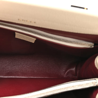 Gucci Grainy Calfskin Small Zumi Top Handle Bag Mystic White 5 of 13