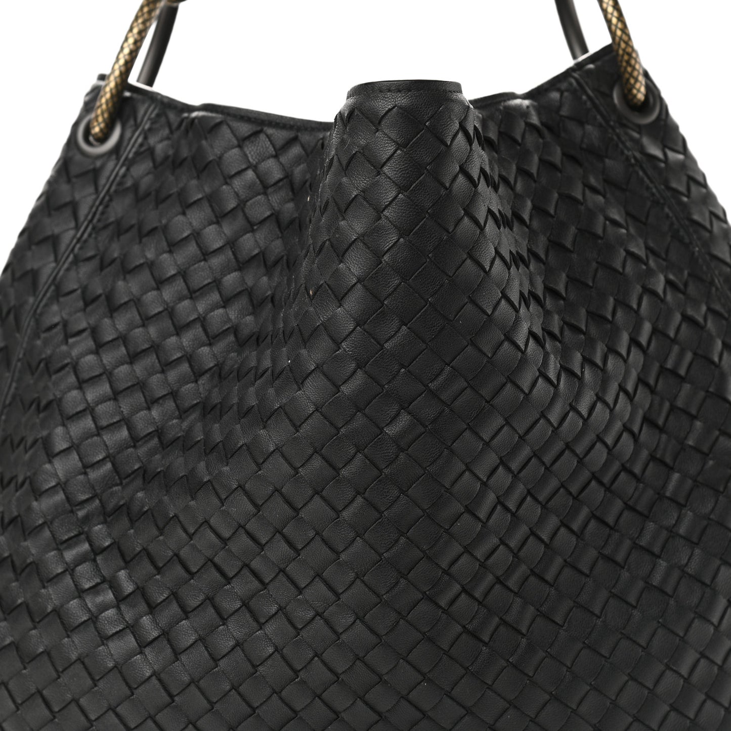 Nappa Intrecciato Medium Loop Black