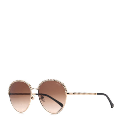 Chanel Chain Pantos Sunglasses 4242 Gold Brown 1 of 8