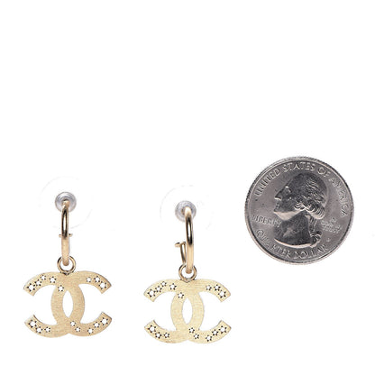 Chanel CC Star Drop Earrings Gold 2 of 3