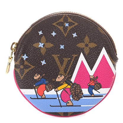 Louis Vuitton Monogram 2018 Christmas Animation Round Coin Purse 1 of 5