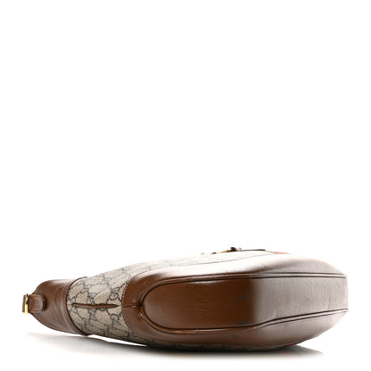 Gucci GG Supreme Monogram Azalea Calfskin Web Medium Jackie 1961 Hobo Beige Ebony Brown Sugar 4 of 11