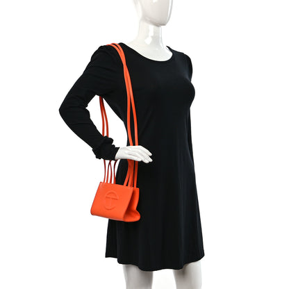 Telfar Vegan Leather Small Shopping Bag Orange 2 of 11