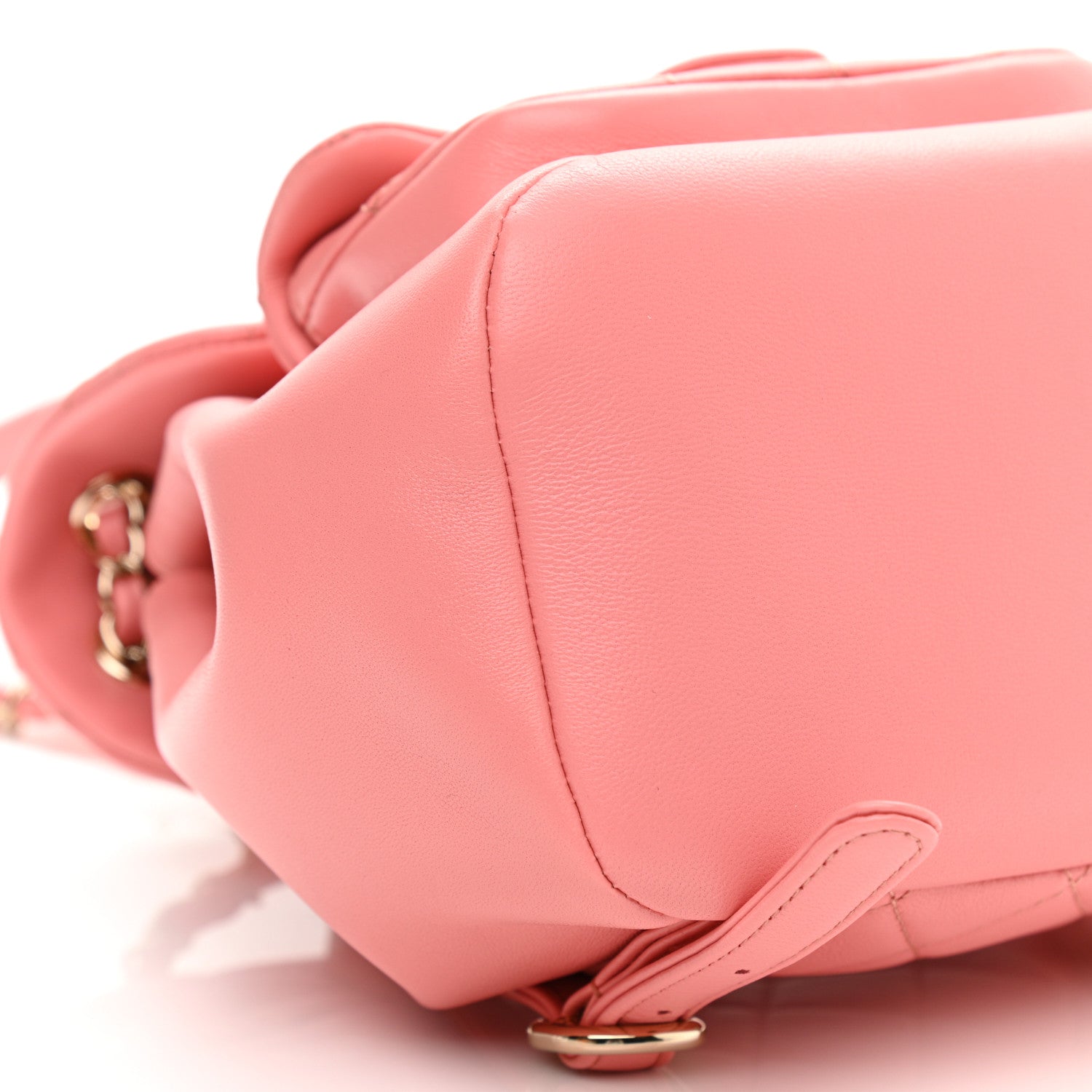 Chanel Lambskin Quilted Small Duma Drawstring Backpack Pink 9 of 11