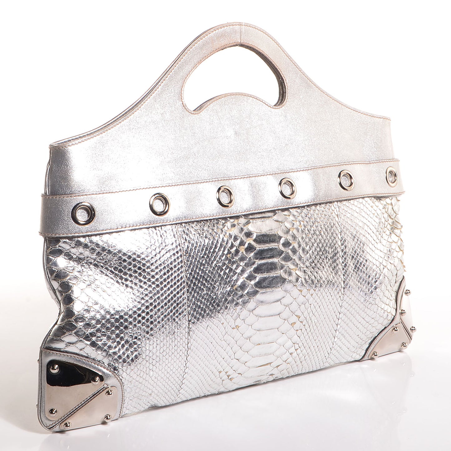 Python Romy Medium Tote Silver