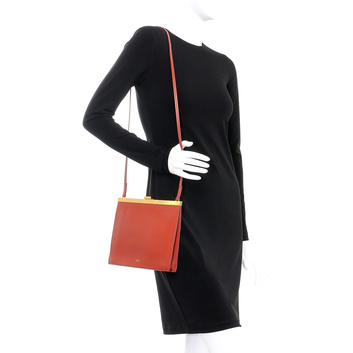 Celine Smooth Calfskin Mini Clasp Bag Dark Claycourt 2 of 7