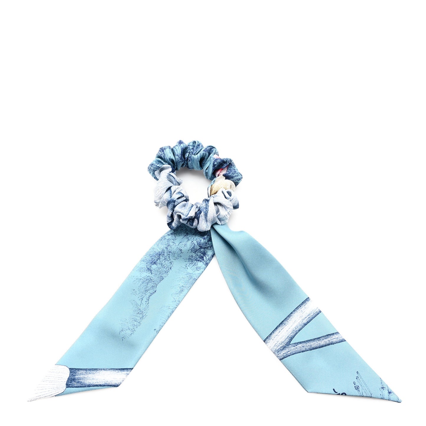 Silk Blla A L'Ombre Des Chouchou Scrunchie Blue
