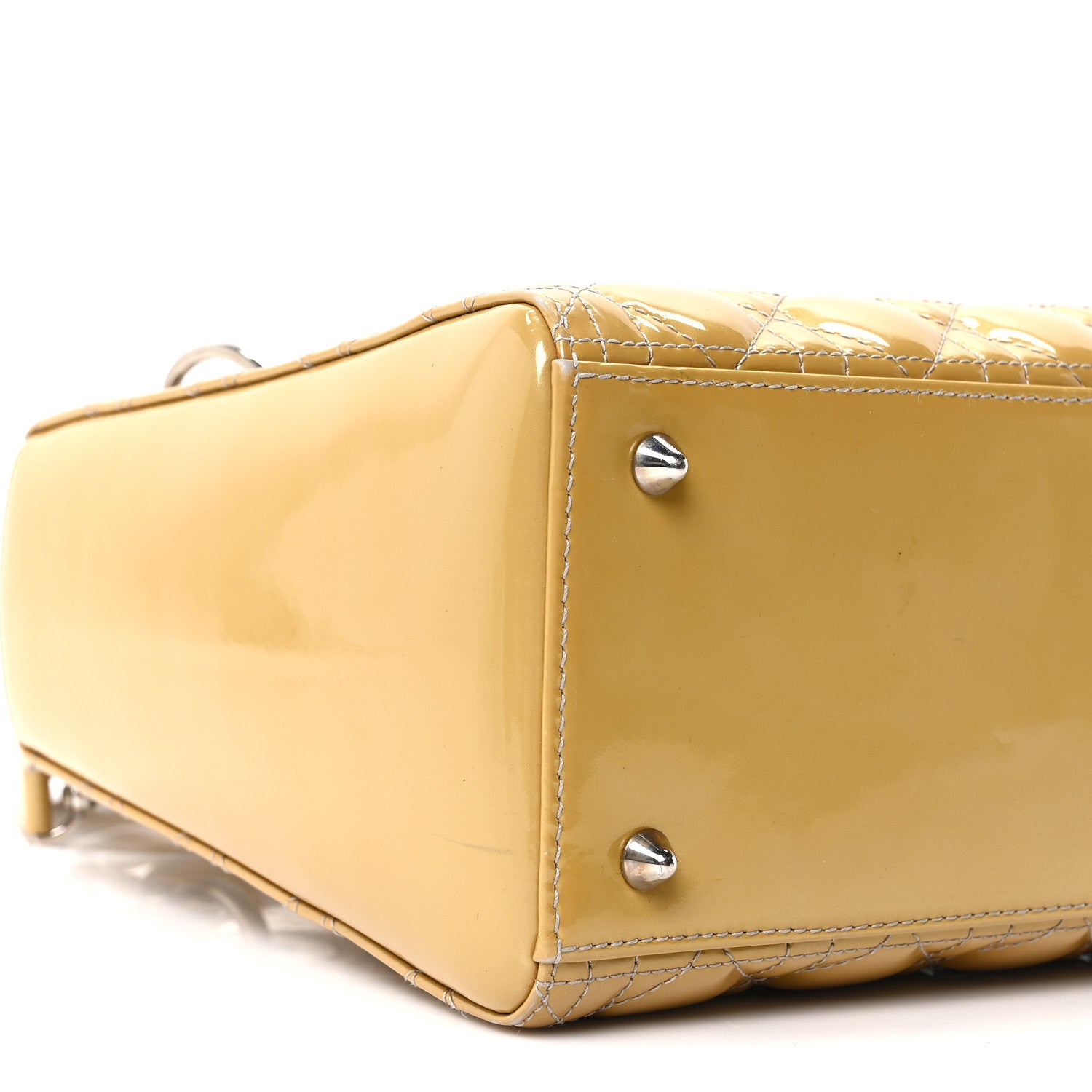 Christian Dior Patent Cannage Medium Lady Dior Beige 9 of 10