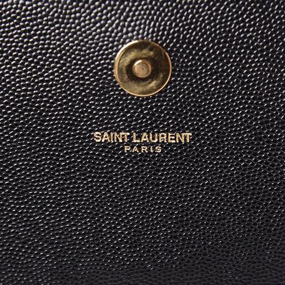 Saint Laurent Grain De Poudre Monogram Cassandre Clutch Black 6 of 14
