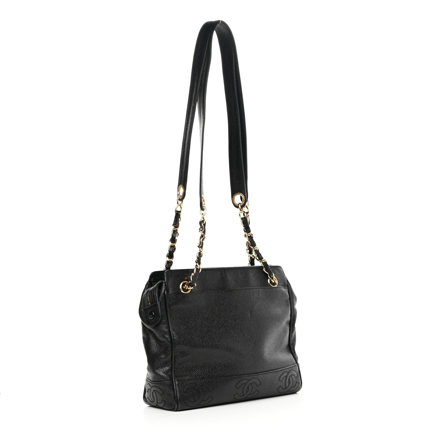 Caviar CC Shoulder Bag Black