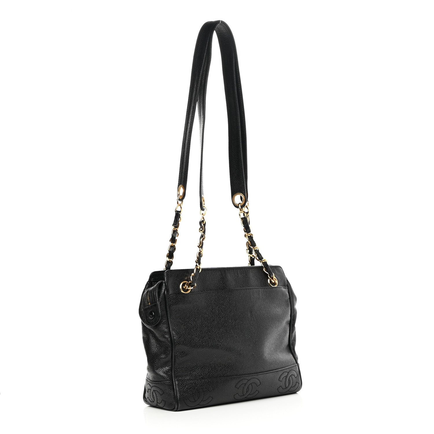 Chanel Caviar CC Shoulder Bag Black 2 of 12
