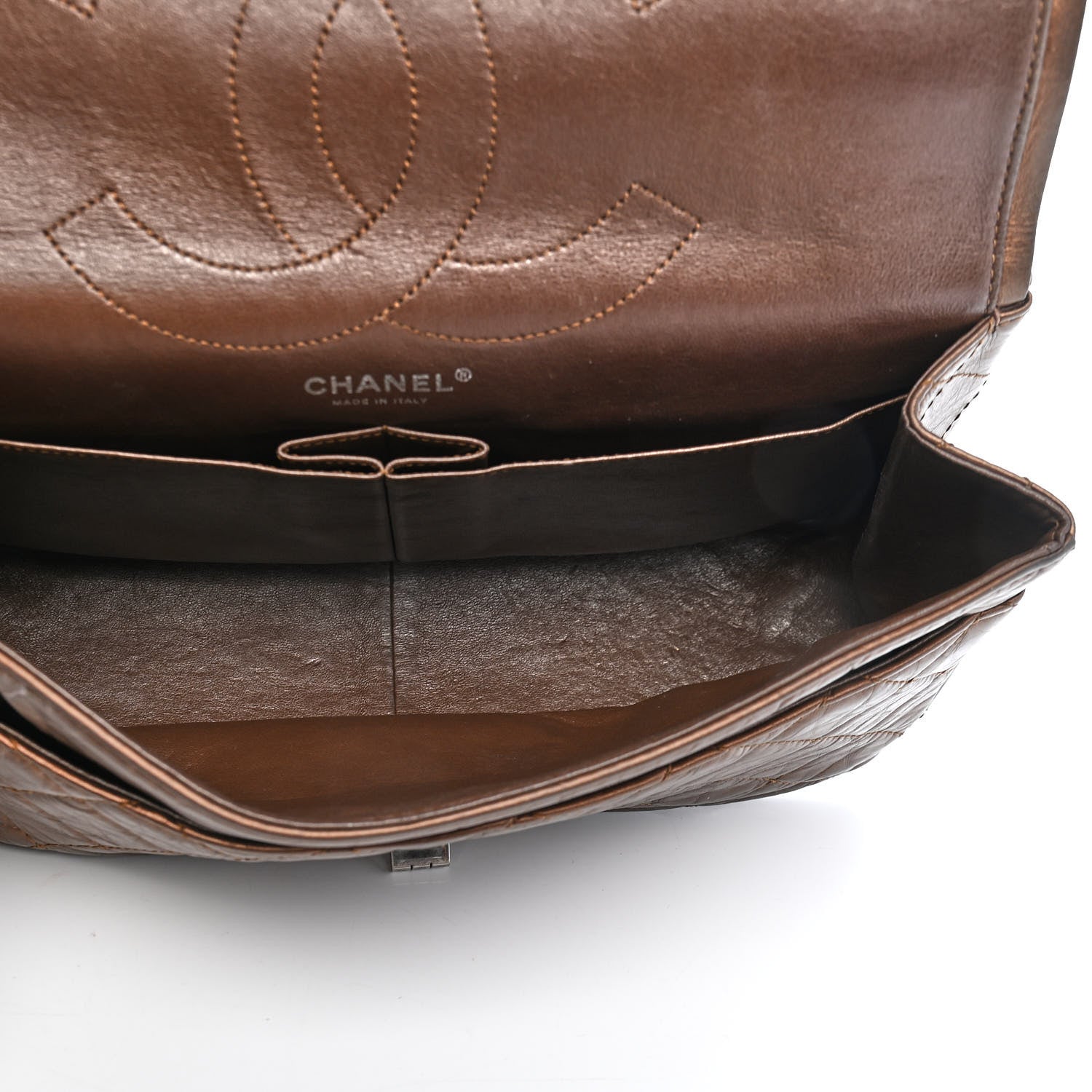 Chanel Metallic Aged Calfskin Quilted 2.55 Reissue 227 Flap Bronze 5 of 9