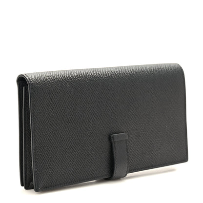Hermes Epsom Bearn Gusset Wallet Black 3 of 7