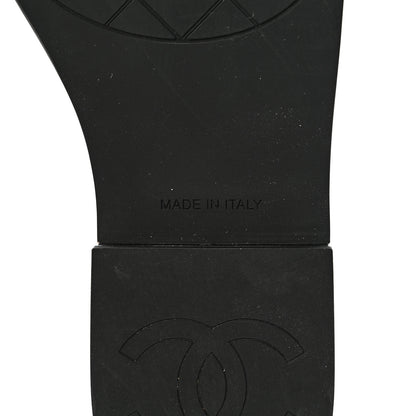 Chanel Lambskin Quilted CC Wedge Sandals 38 Black 6 of 13