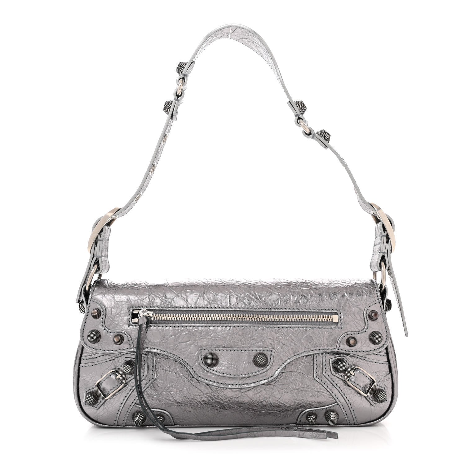 Balenciaga Metallic Agneau Arena Small Le Cagole Sling Bag Silver 1 of 10