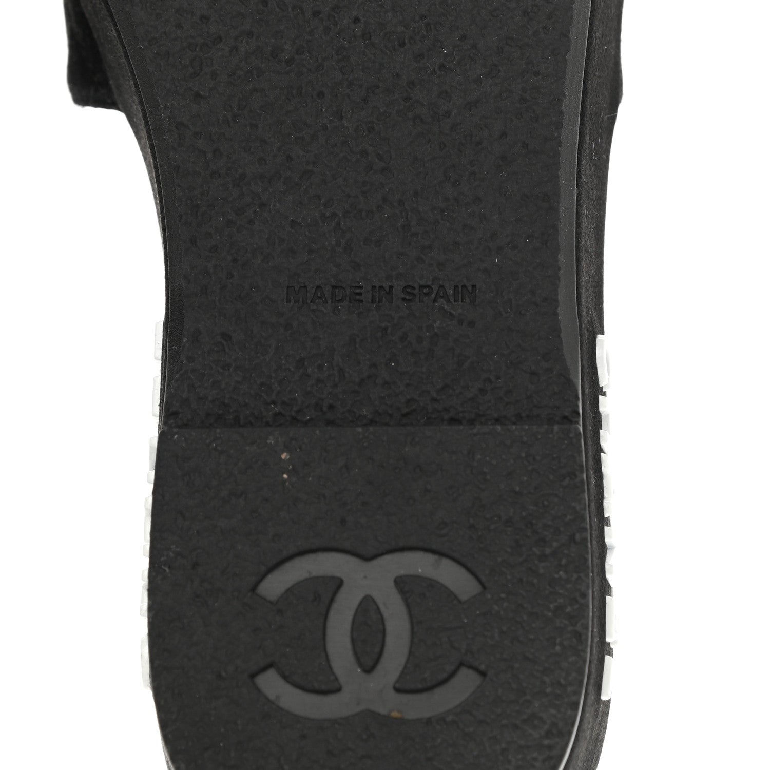 Chanel Lambskin Quilted CC Espadrille Slip On Sandals 37 Black 6 of 8