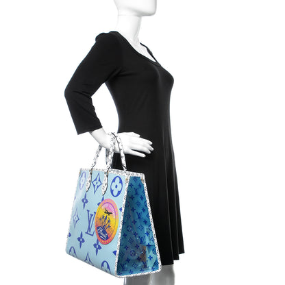 Louis Vuitton Monogram Giant Hawaii Onthego Blue 3 of 11