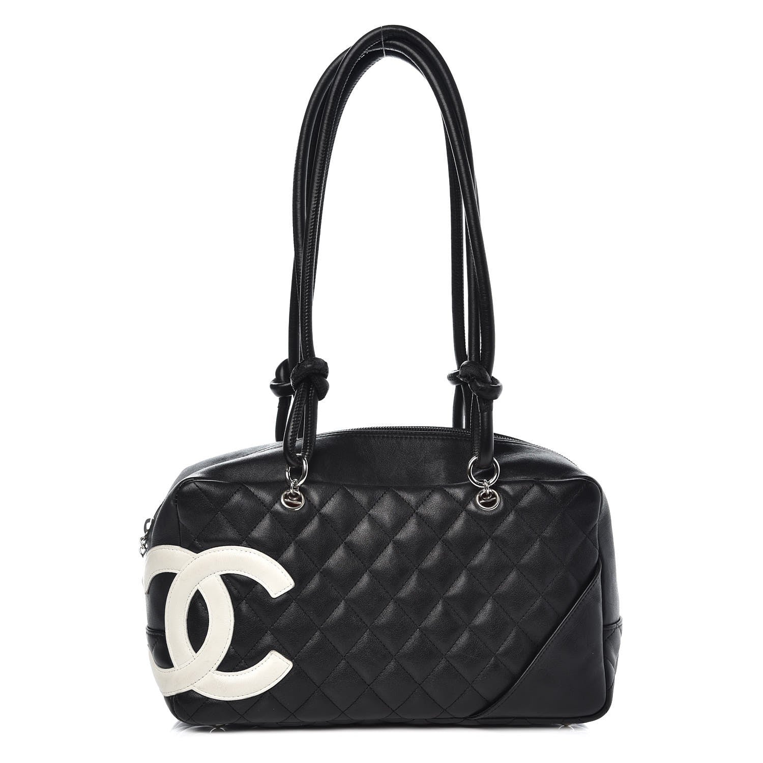 Chanel Calfskin Quilted Large Cambon Bowler Black 1 of 17