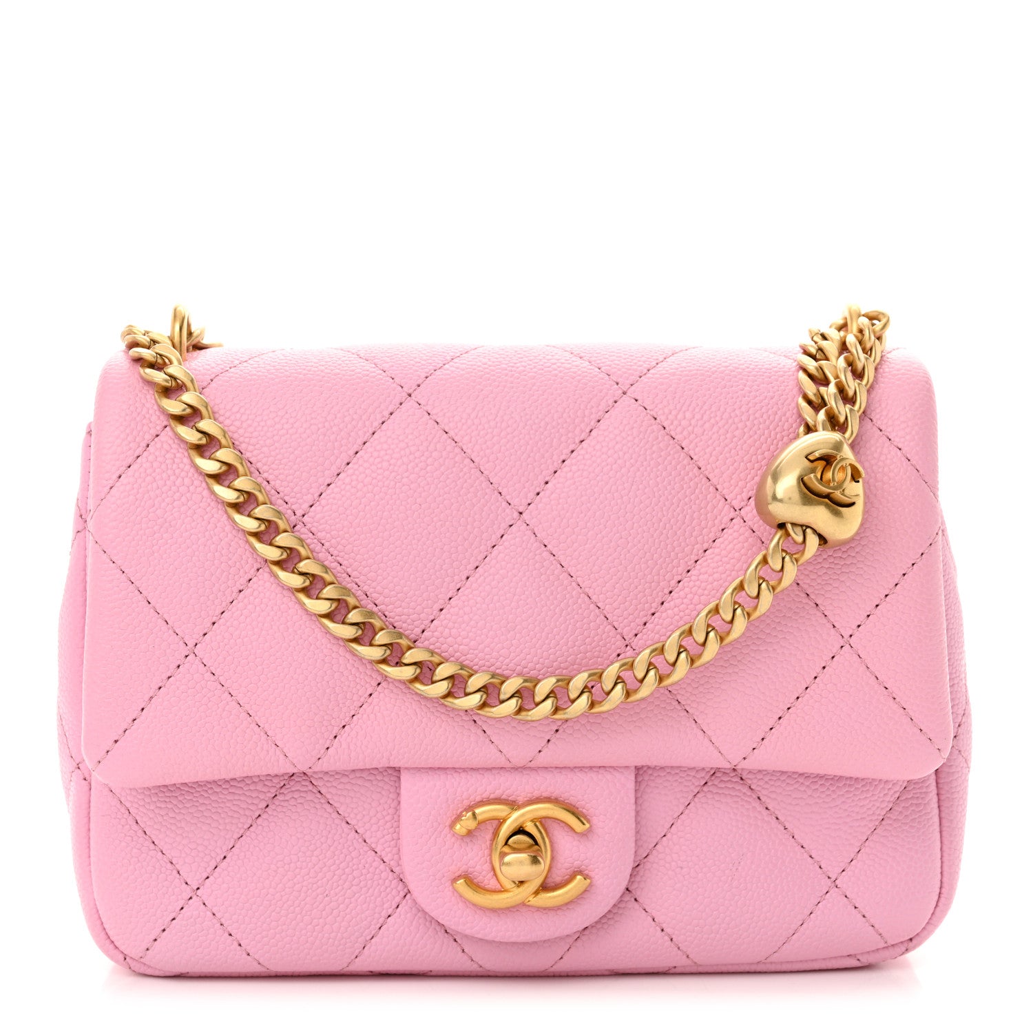 Chanel Caviar Quilted Mini Sweetheart Flap Lilac 1 of 10