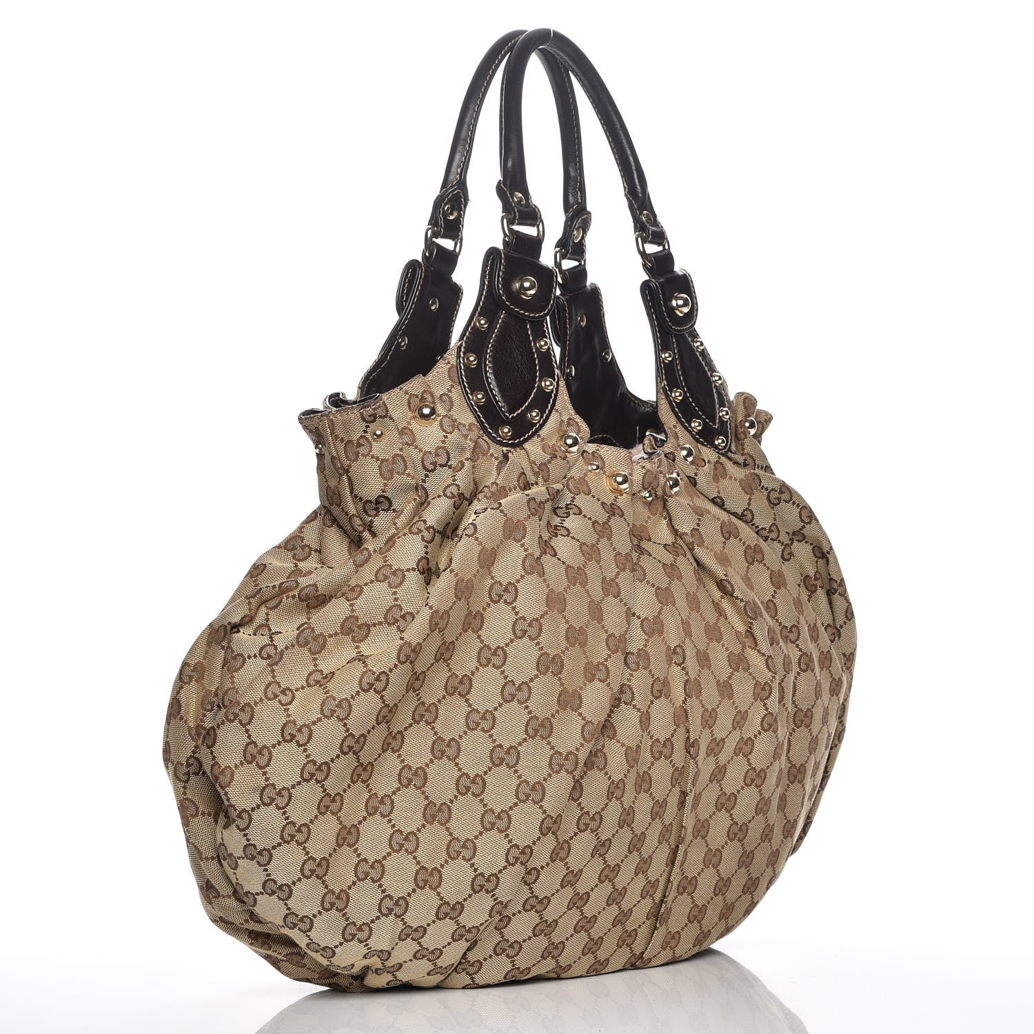 Gucci Monogram Studded Pelham Tote Dark Brown 3 of 11