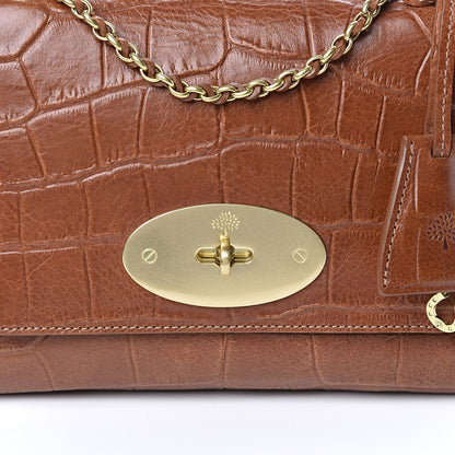 Mulberry Nappa Crocodile Embossed Small Lily Flap Oak 10 of 10