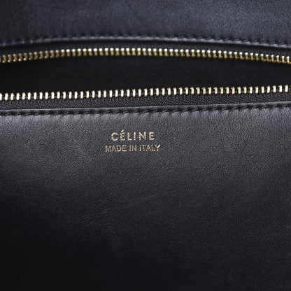 Celine Smooth Calfskin Large Bi-Color Tie Knot Tote Black Burgundy 7 of 21