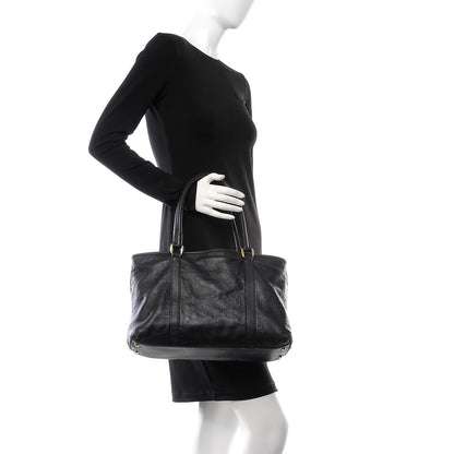 Gucci Calfskin Horsebit Embossed Joy Tote Black 2 of 17