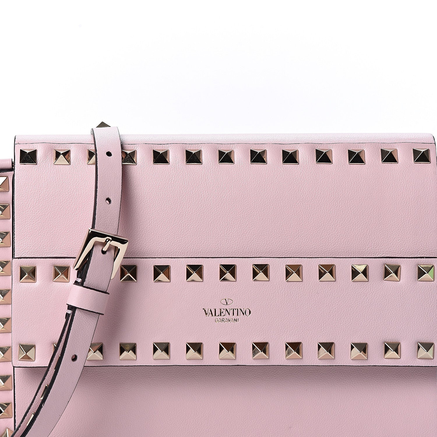 Valentino Garavani Vitello Rockstud Side Slip Crossbody Pink 6 of 8