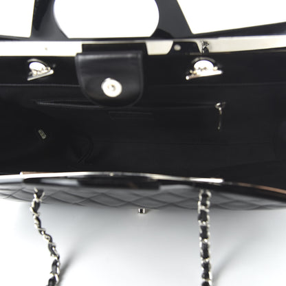 Chanel Glazed Calfskin Quilted Large CC Delivery Tote Black 5 of 16