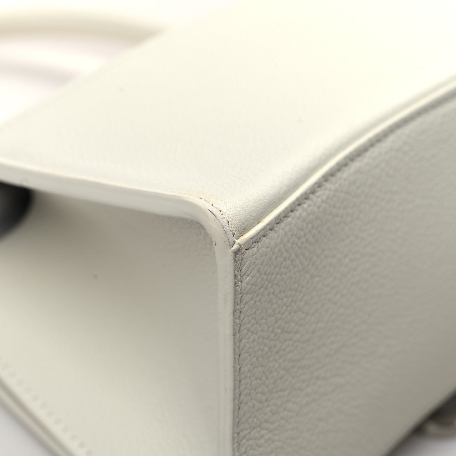 Balenciaga Grained Calfskin Small Hourglass Top Handle Bag White 10 of 14