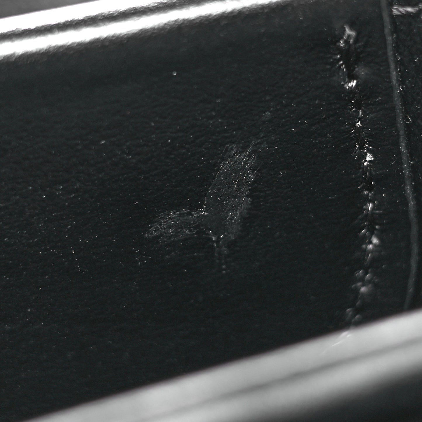 Calfskin Zebra Wallet on Chain Black White