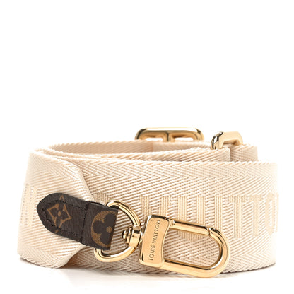 Louis Vuitton Jacquard Monogram Adjustable Shoulder Strap New Creme 1 of 3