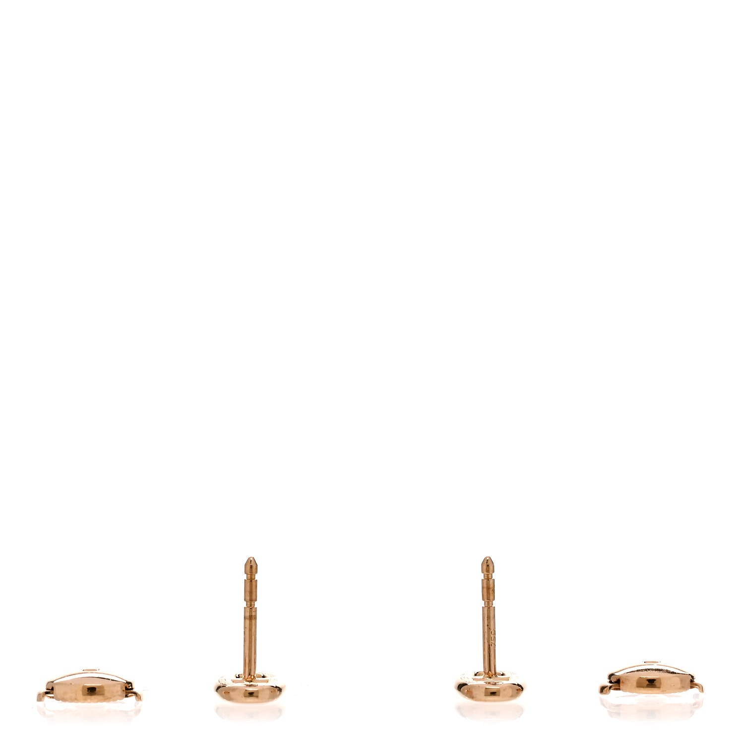 Hermes 18K Rose Gold TPM Farandole Stud Earrings 3 of 5