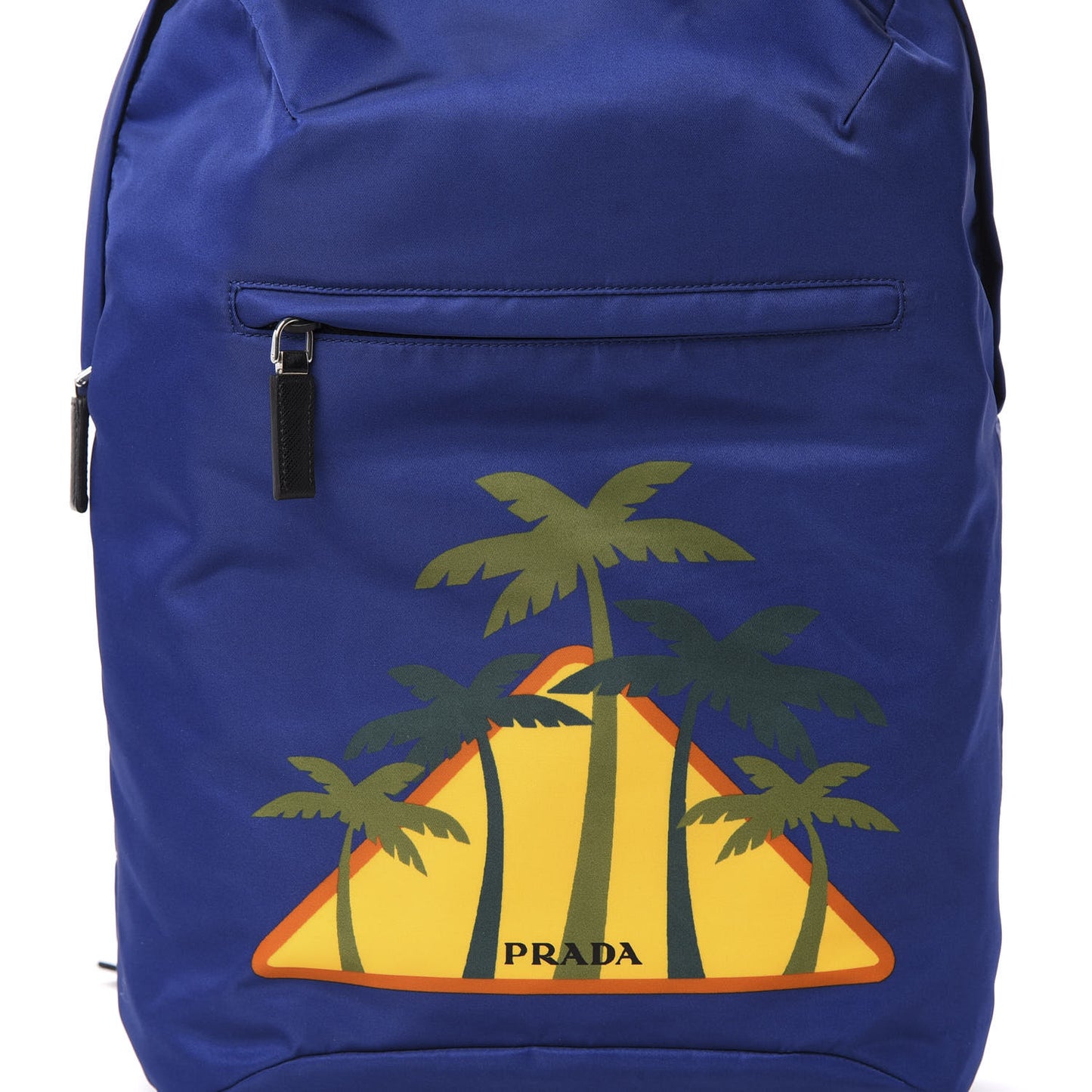 Tessuto Nylon Palm Tree Print Day Backpack Bluette