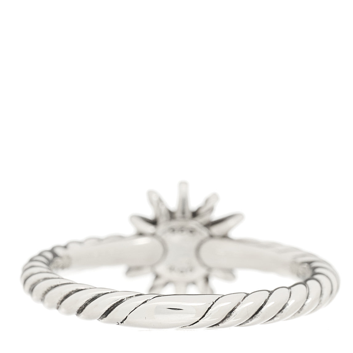 David Yurman Sterling Silver Diamond Petite Starburst Ring 45 3.25 4 of 6