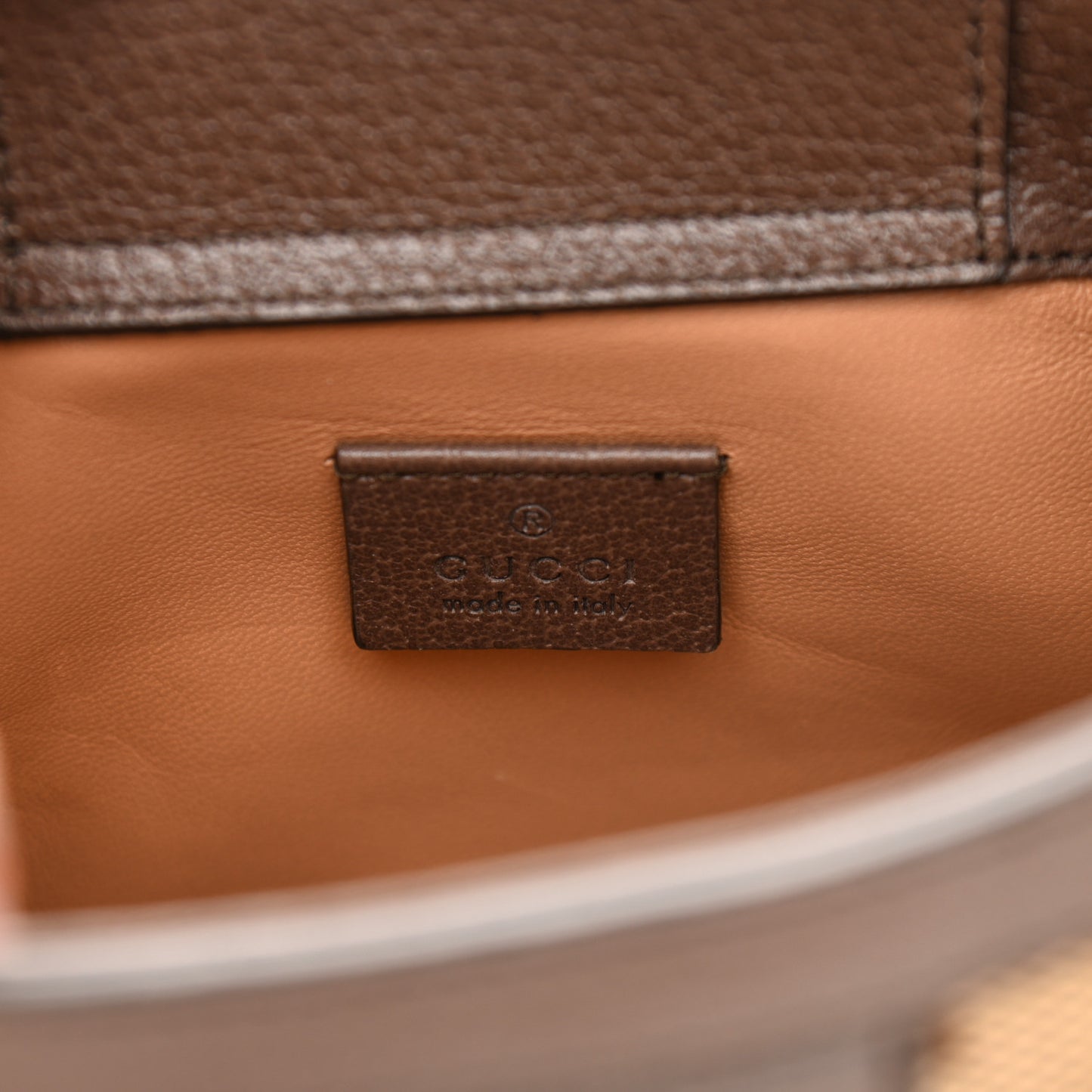 Monogram Jumbo GG Textured Dollar Calfskin Mini Diana Tote Bag Camel Ebony New Acero