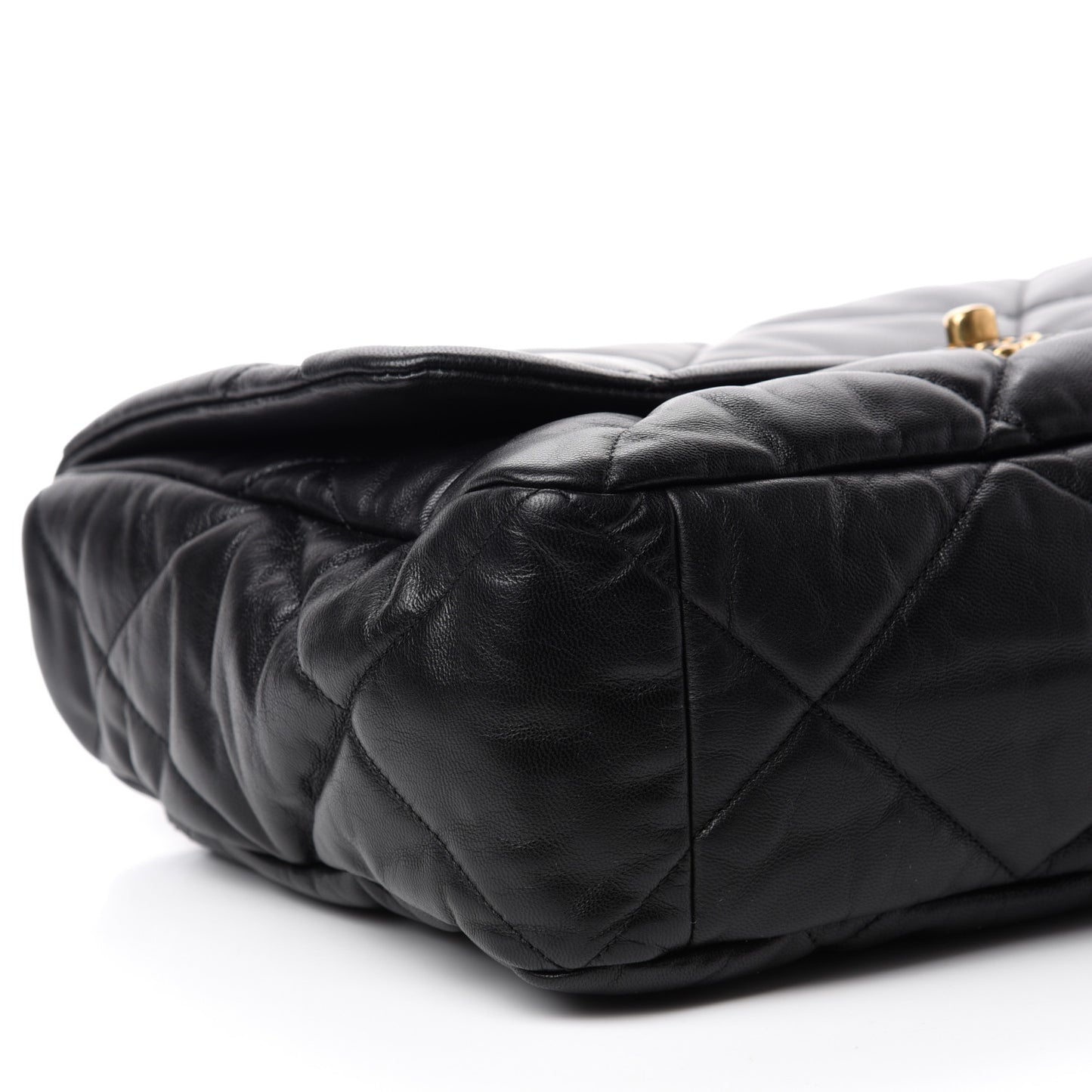 Goatskin Quilted Maxi 19 Flap Black