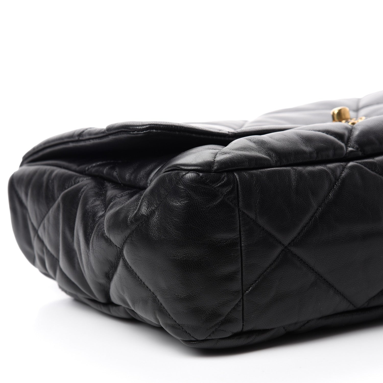 Chanel Goatskin Quilted Maxi 19 Flap Black 6 of 11