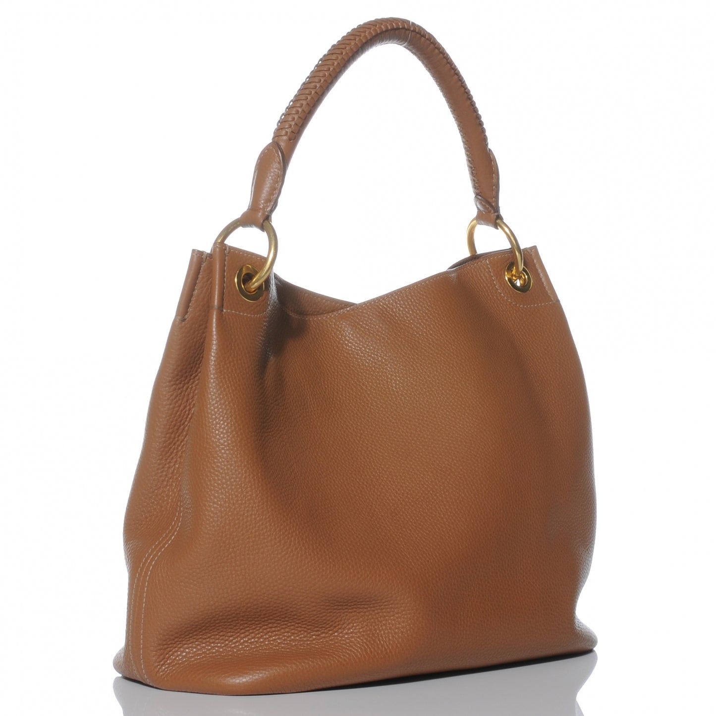 Vitello Daino Leather Hobo Cuoio