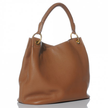 Prada Vitello Daino Leather Hobo Cuoio 3 of 8