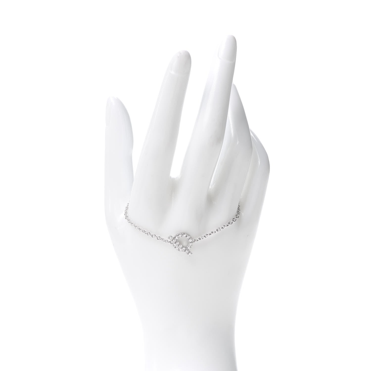 Hermes 18K White Gold Diamond Finesse Bracelet SH 2 of 6