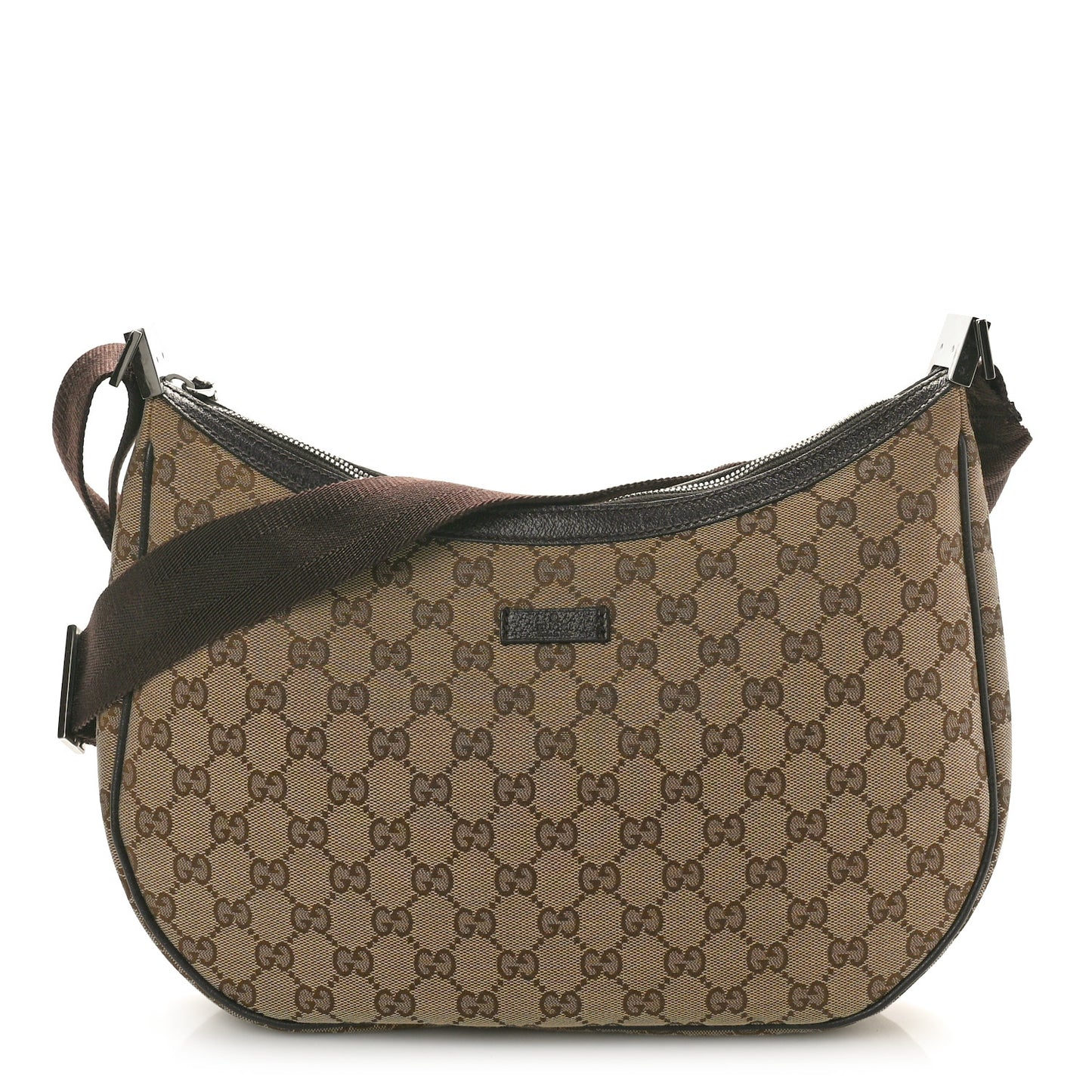 Monogram Medium Half Moon Hobo Dark Brown