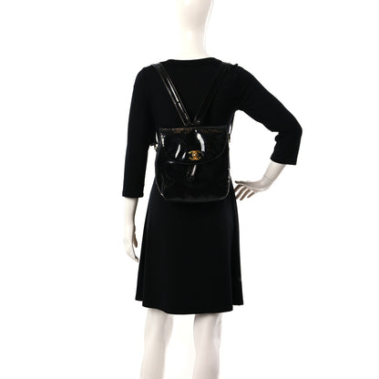 Chanel Patent CC Drawstring Backpack Black 2 of 19