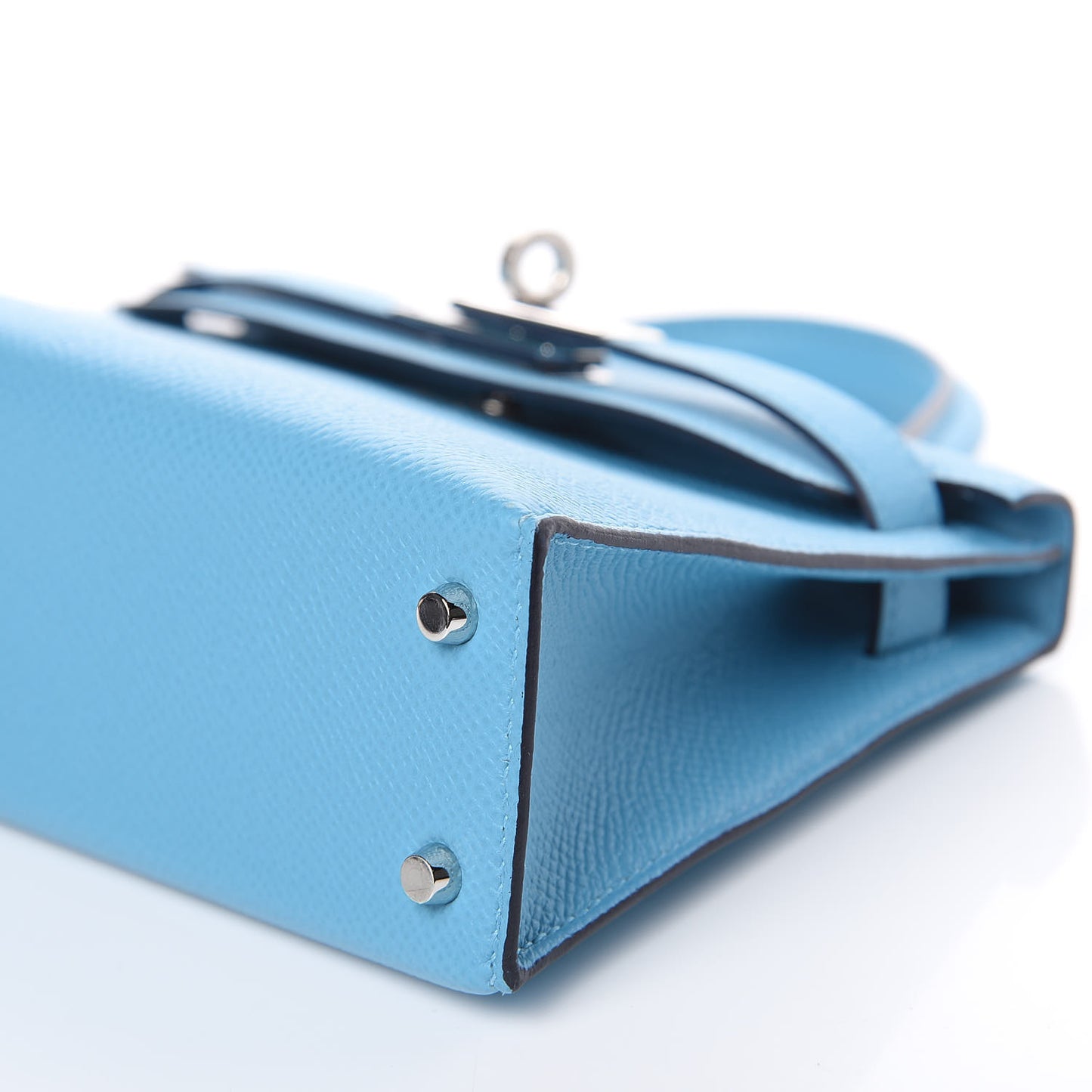Epsom Mini Kelly Sellier 20 Bleu Du Nord