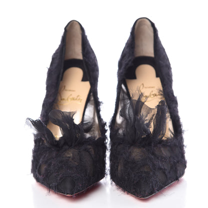 Christian Louboutin Organza Suede Toufrou 100 Pump 36.5 Black 2 of 10