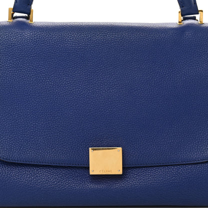 Celine Drummed Calfskin Suede Medium Trapeze Indigo 7 of 19