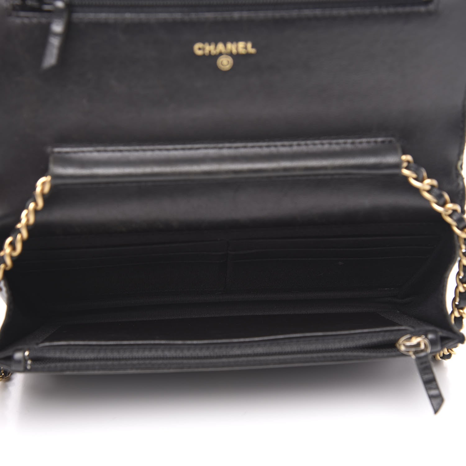 Chanel Lambskin Quilted Boy Wallet On Chain WOC Black 5 of 20