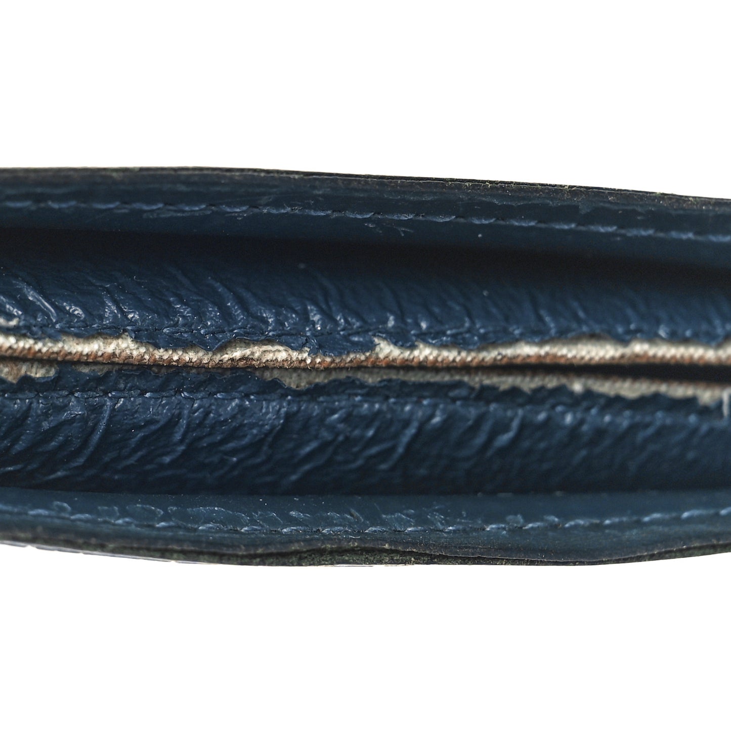 Damier Ebene Calfskin Multiple Wallet Blue