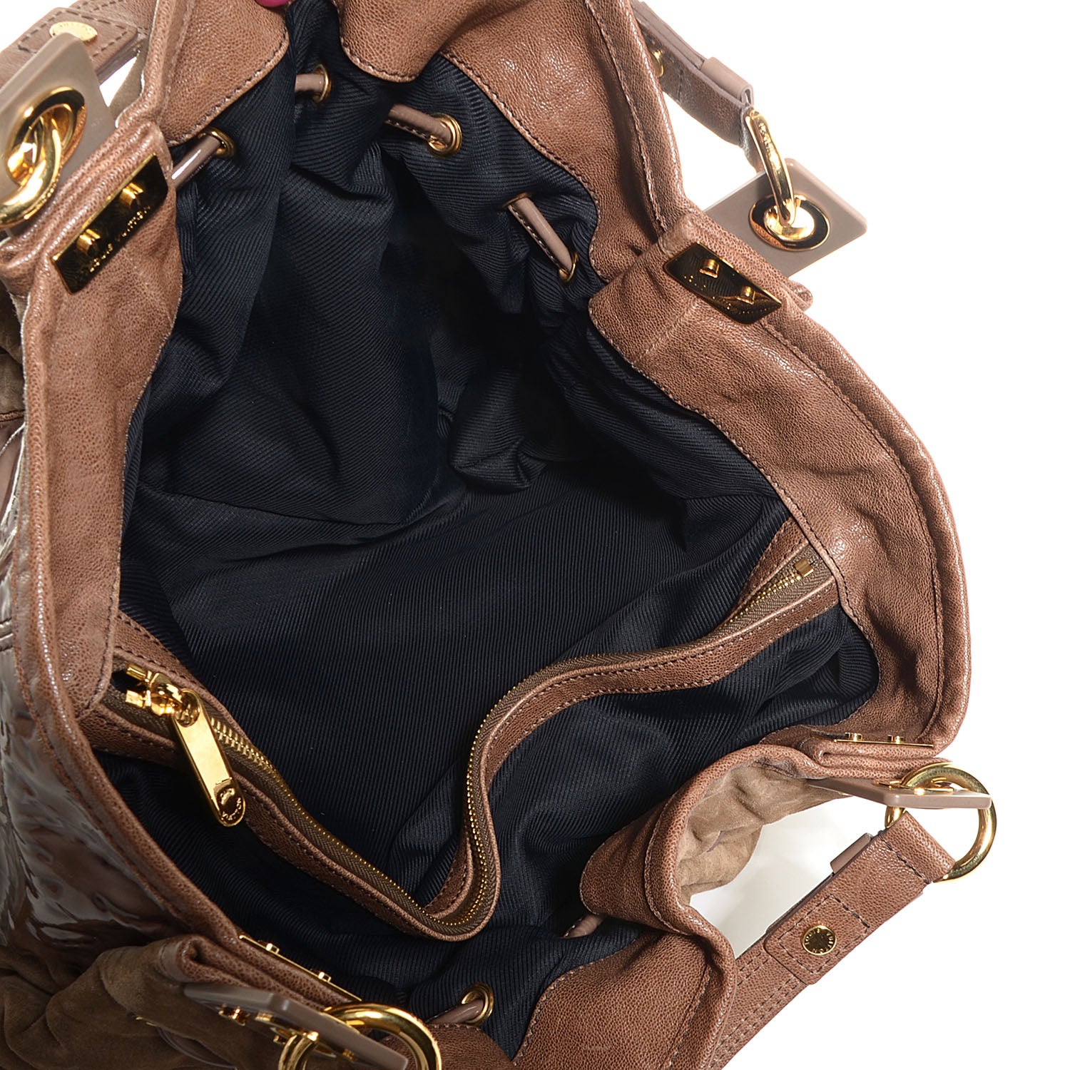 Louis Vuitton Suede Patent Monogram Irene Brown 5 of 7